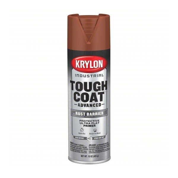 Krylon Tough Coat, Spray Paint, 15 oz, Red Oxide Primer, Ultra Flat